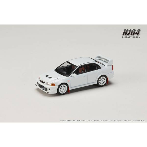 ホビージャパン 1/64 ミツビシ ランサー GSR エボリューション 6 T.M.E CP9A 2000 マッドフラップ付き ホワイト 完成品ミニカー HJ642033BW