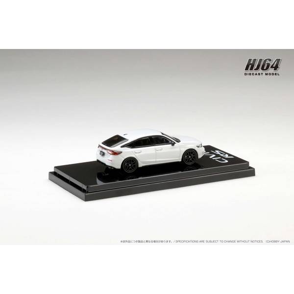 Honda Civic ホワイト ミニカー 1/64 ホビージャパン 1/64 ホンダ シビック RS プラチナホワイトパール 完成