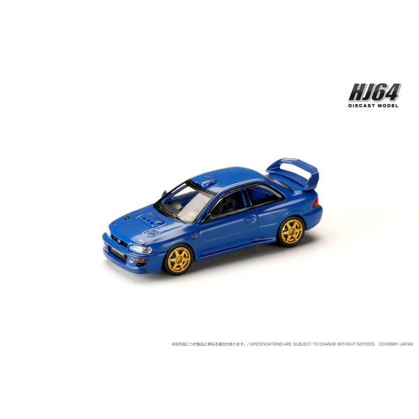 ホビージャパン 1/64 スバル インプレッサ 22B STi Version GC8 Rally Base Car カーボンブルー 完成品ミニカー HJ647041BL
