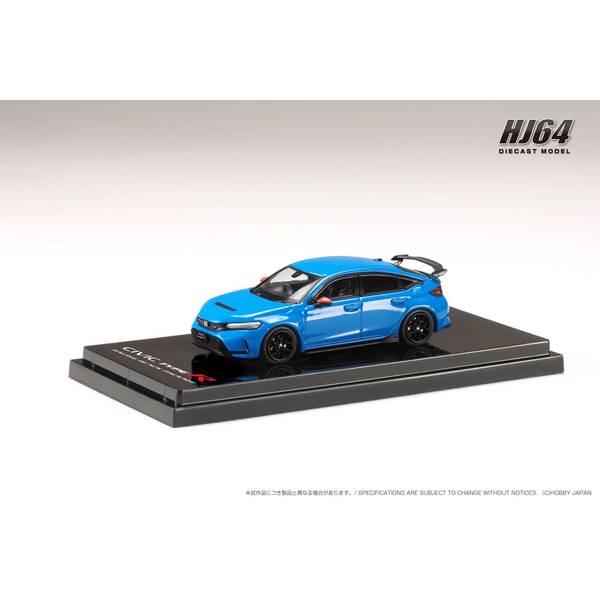 1/64 ホンダ シビック タイプR FL5 RACING BLACK Package 純正オプションパーツ装着車 ブルー 完成品ミニカー HJ645063BL