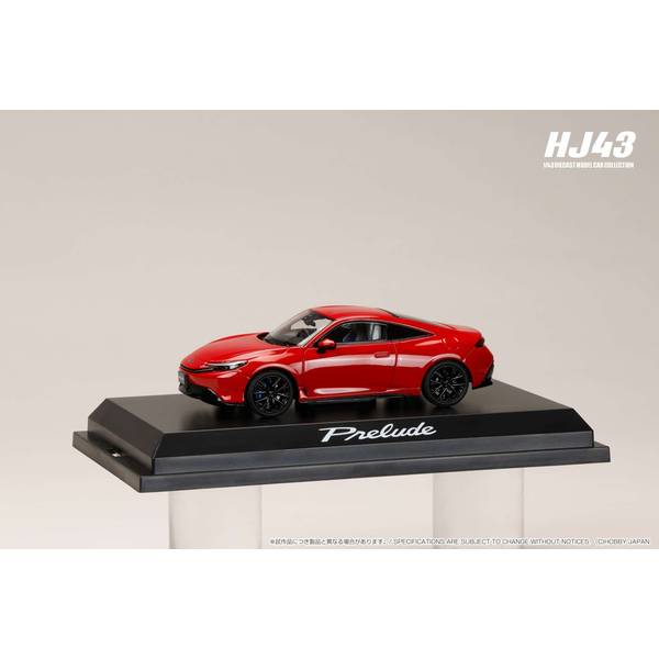 1/43 ホンダ プレリュード 2025 レッド 完成品ミニカー HJ431010R