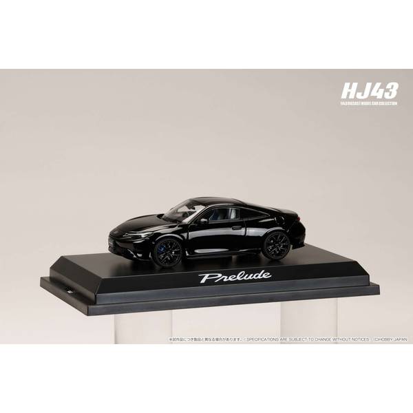 1/43 ホンダ プレリュード 2025 ブラック 完成品ミニカー HJ431010BK