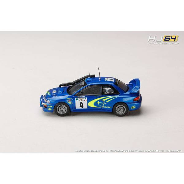 1/43WRCミニチュアカー　ランサー•インプレッサ ホビージャパン 1/64 スバル インプレッサ WRC 2000 サファリ ラリー 2