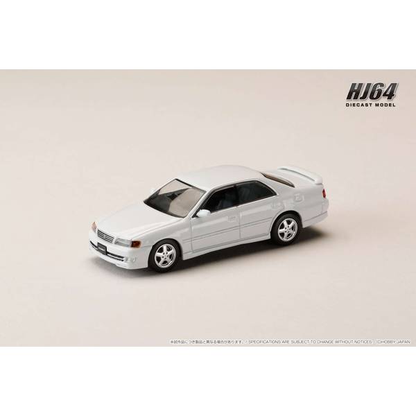 ホビージャパン 1/64 トヨタ チェイサー ツアラーV JZX100 アーリーバージョン 1996 スーパーホワイト II 完成品ミニカー HJ641072W