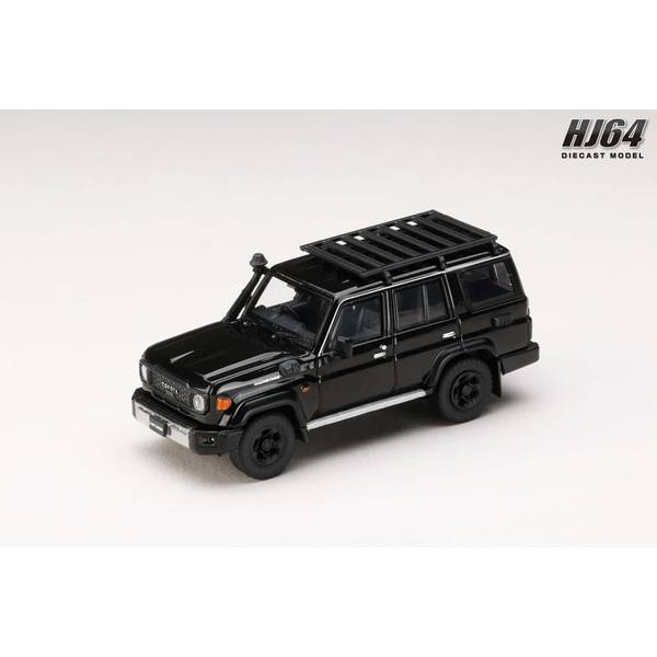【5月予約】ホビージャパン 1/64 トヨタ ランドクルーザー70 GDJ76W 2023 カスタムバージョン アティチュード・ブラック・マイカ 完成品ミニカー HJ642090BK