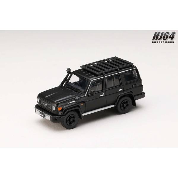 【5月予約】ホビージャパン 1/64 トヨタ ランドクルーザー70 GDJ76W 2023 カスタムバージョン マットブラック 完成品ミニカー HJ642090MBK