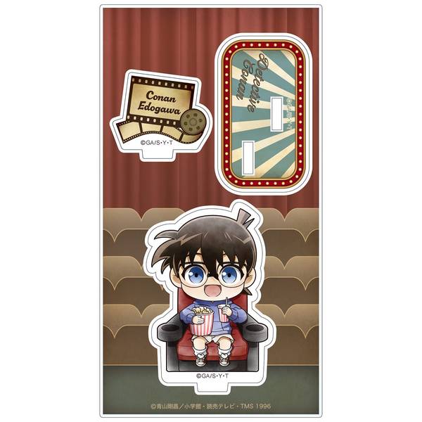 名探偵コナン アクリルキーホルダー 江戸川コナン ミニキャラ 映画鑑賞