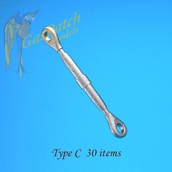 ガスパッチモデル 1/32 ターンバックル タイプC (30個入り) 模型用グッズ GAS32006