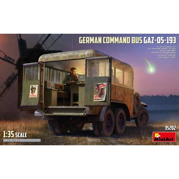 【5月予約】ミニアート 1/35 ドイツ軍指令バス GAZ-05-193 スケールモデル MA35202