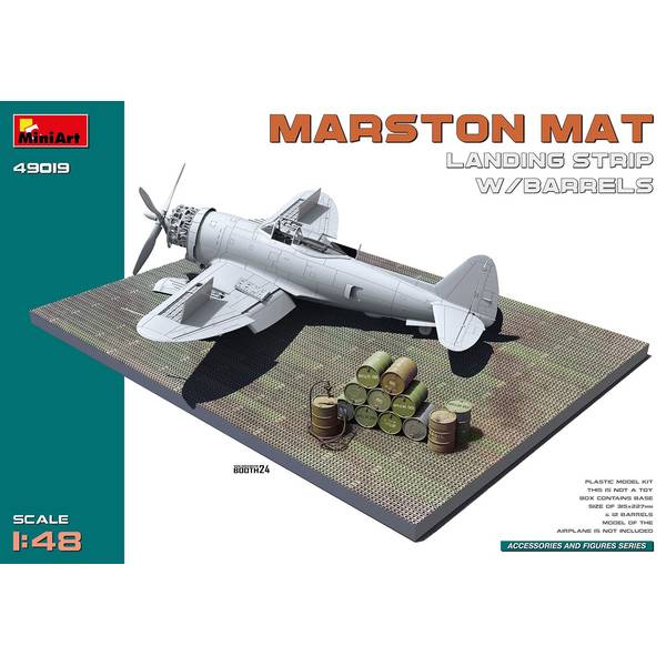 ミニアート 1/48 マーストン・マット 着陸帯 オイル缶12個付 模型用グッズ MA49019