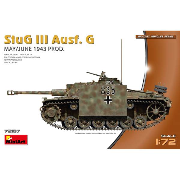 ミニアート 1/72 III号突撃砲 1943年5月/6月 スケールモデル MA72107