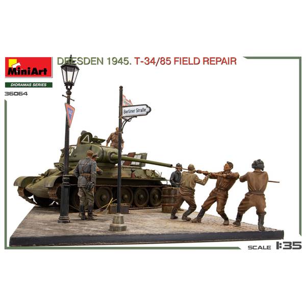 12月予約】ミニアート 1/35 T-34/85 路上修理 ビッグセット