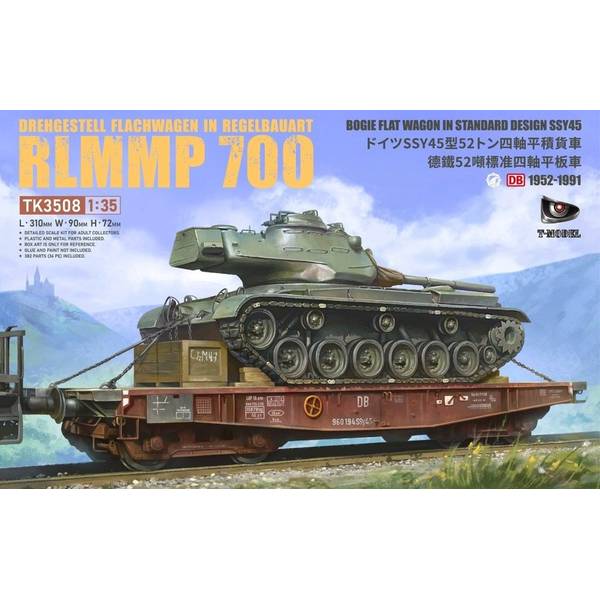 Tモデル 1/35 ドイツ SSY45型52トン 平積貨車 (RLMMP700) スケールモデル TK3508
