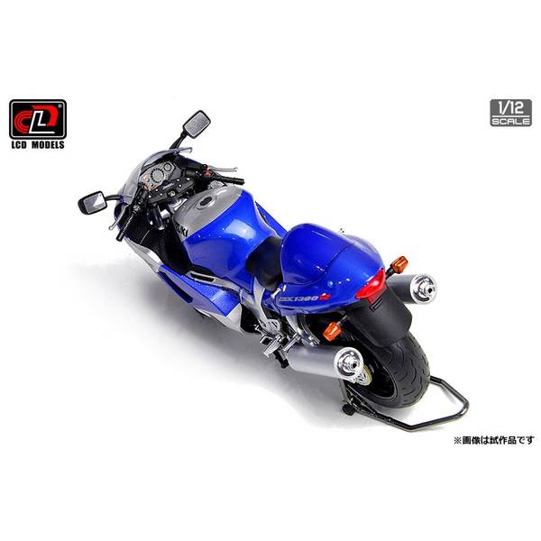 ミニカー SK1300 1/50 LCD MODELS 1/12 スズキ GSX1300R Hayabusa 2001 シルバー 完成