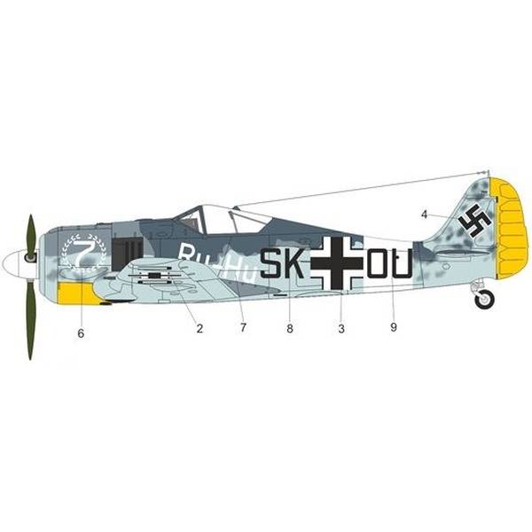 1/72 フォッケウルフ Fw190A-4 スケールモデル KPM0492