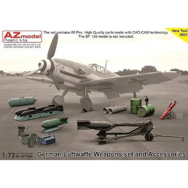 AZモデル 1/72 WW.II ドイツ空軍 装備品セット 模型用グッズ AZM7860