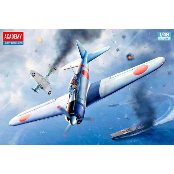 アカデミー 1/48 零式艦上戦闘機21型 "ミッドウェイの戦い" スケールモデル 12352