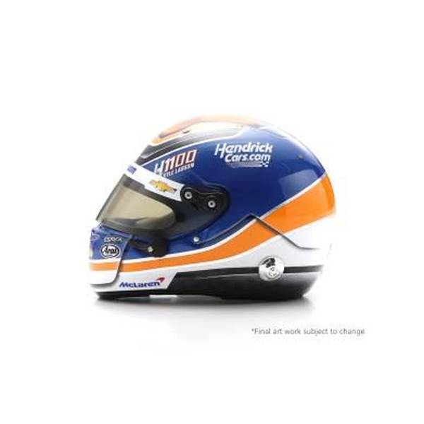 スパーク 1/5 ミニレプリカヘルメット アロウ・マクラーレン HendrickCars.com H1100 Arai 2024 K.ラーソン 完成品ミニカー 5HSP106