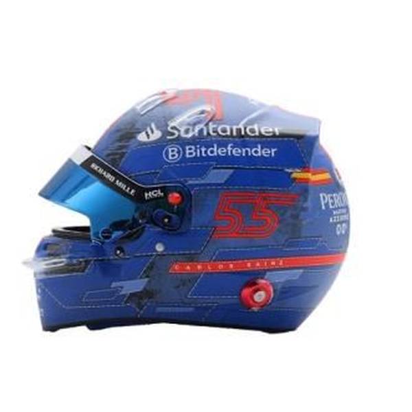 ルックスマート 1/5 ドライバーズヘルメット 2024 F1 マイアミGP C.サインツ 完成品ミニカー LSHEL003