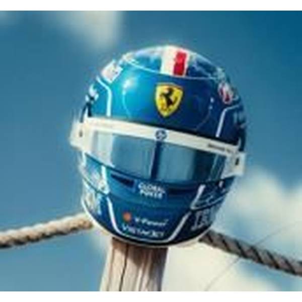 【12月予約】ルックスマート 1/5 ドライバーズ・ヘルメット スクーデリア・フェラーリ・HP 2025 F1 マイアミGP C.ルクレール 完成品ミニカー LSHEL014