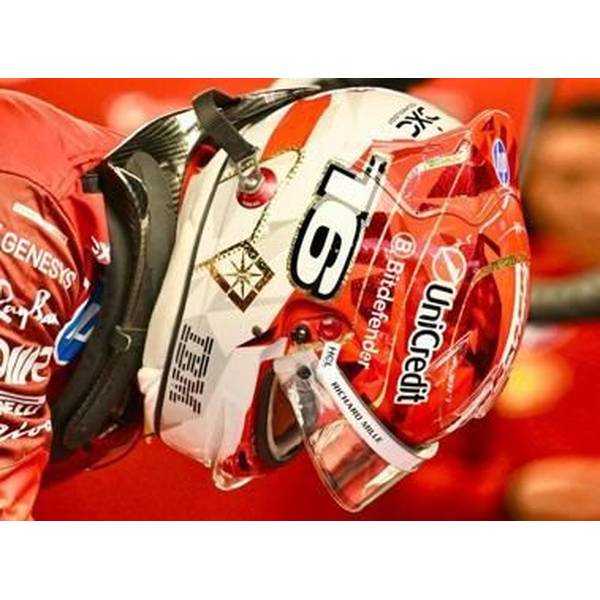 【6月予約】ルックスマート 1/5 ドライバーズ・ヘルメット スクーデリア・フェラーリ 2025 F1 ラスベガスGP C.ルクレール 完成品ミニカー LSHEL026