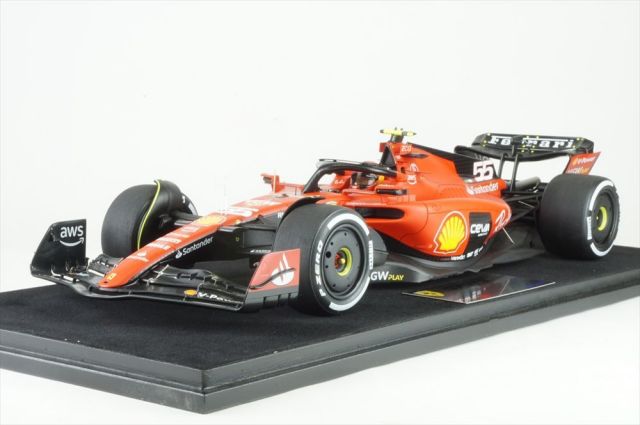 ルックスマート 1/18 フェラーリ SF-23 No.55 スクーデリア・フェラーリ 2023 F1 バーレーンGP 4位 C.サインツ 完成品ミニカー LS18F1052