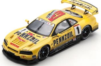 スパーク 1/43 ニッサン スカイライン GT-R R34 No.1 ペンズオイル・ニスモ 1999 GT500 JGTC E.コマス/本山哲 完成品ミニカー SJ163