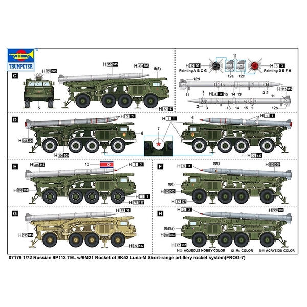 トランペッター 1/72 ソビエト軍 9K52/ルーナM 短距離弾道