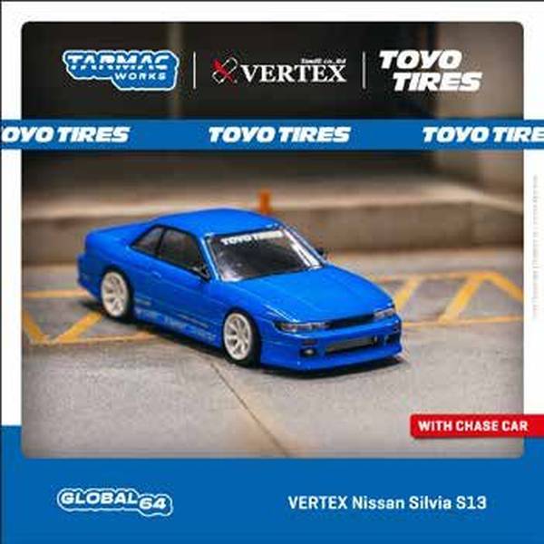 ターマックワークス 1/64 ニッサン VERTEX シルビア S13 ブルー