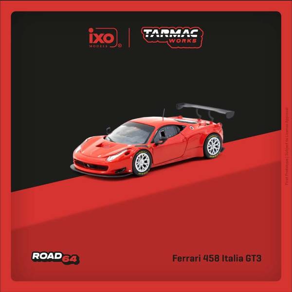 ターマックワークス 1/64 フェラーリ 458 イタリア GT3 レッド 完成品ミニカー T64R-074-RE