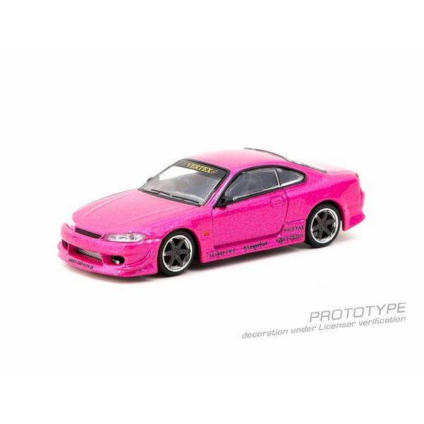 マブラヴ  アリタリアカラー デカール ビッグサイズシール ラジコン カーモデル ターマックワークス 1/64 ニッサン シルビア S15 VERTEX ピンク