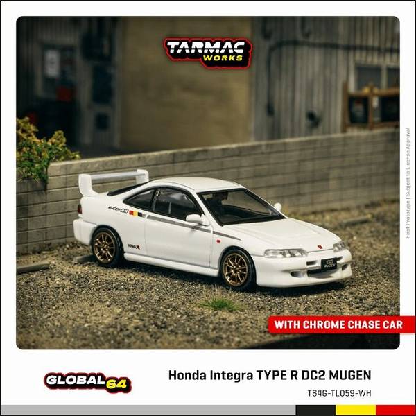 ターマックワークス 1/64 ホンダ インテグラ タイプR DC2 MUGEN チャンピオンシップホワイト 完成品ミニカー T64G-TL059-WH