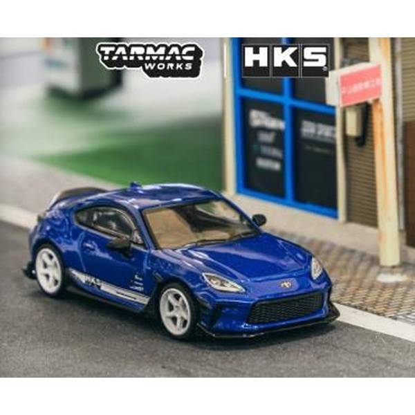 ターマックワークス 1/64 HKS トヨタ GR86 ブルーメタリック 完成品