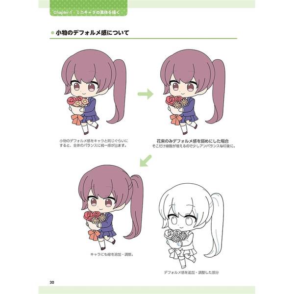 ミニキャラ　衣服の描き方大全　女の子編