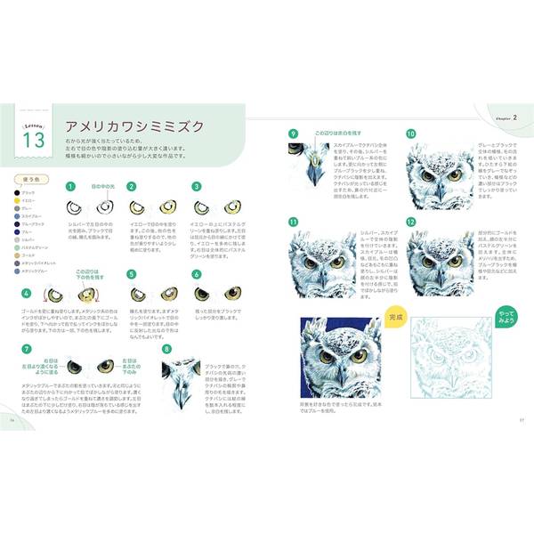 描き込み式リアルボールペン画レッスン　動物編