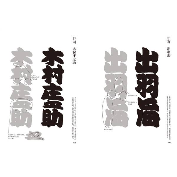 三十代木村庄之助の相撲字練習帳