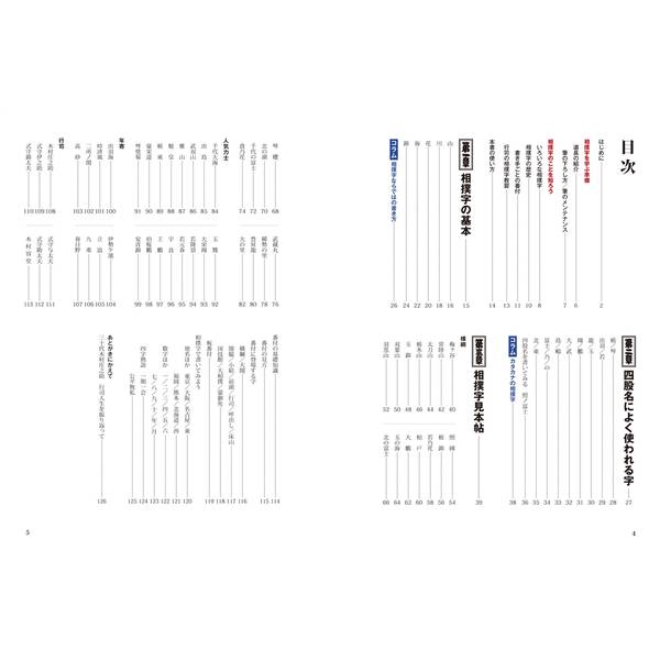 三十代木村庄之助の相撲字練習帳