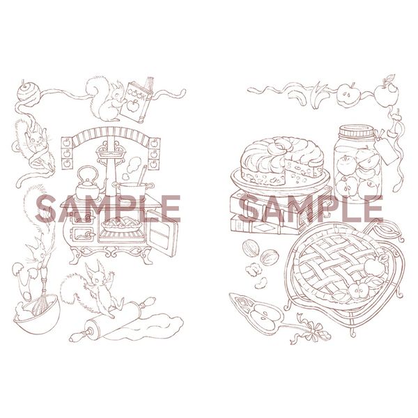 不思議の国のティータイム塗り絵