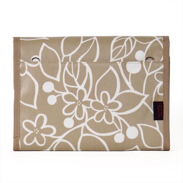 母子手帳ケース ジャバラ グローブ キャメル 背面