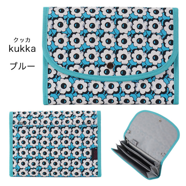 母子手帳ケース ジャバラ クッカ ブルー