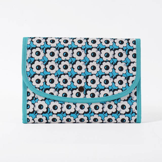 母子手帳ケース ジャバラ クッカ ブルー 正面