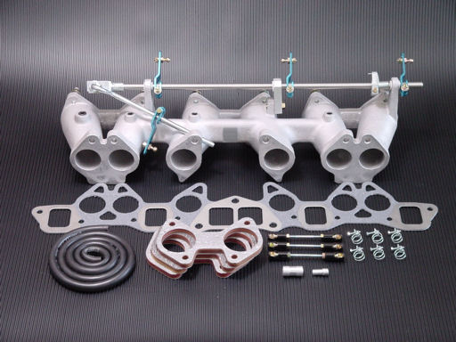 HRD-L6-50φ用インテークマニホールド #1002　ロッド式 フューエルホース付