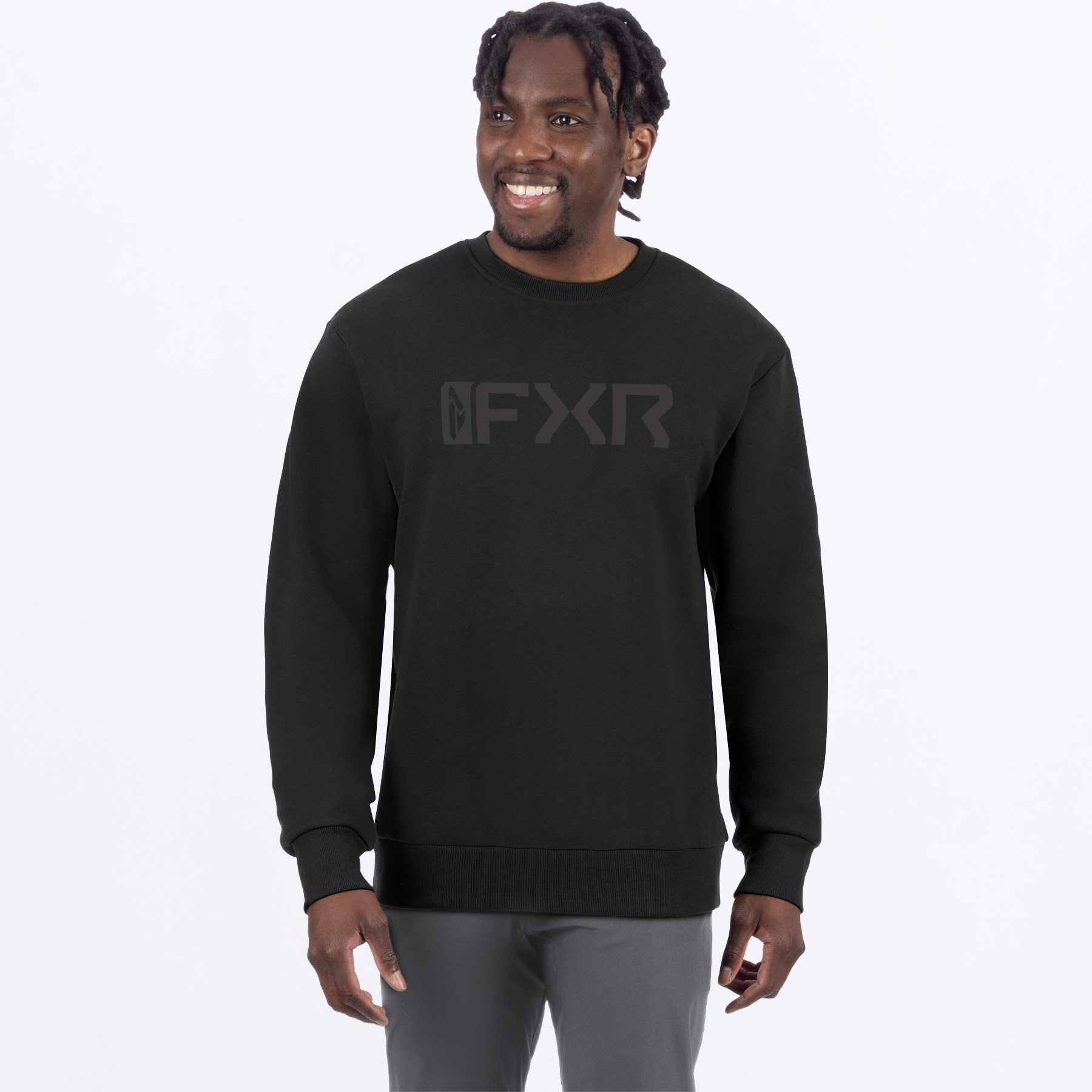MITERED COTTON CREWNECK SWEATSHIRT
