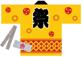 031013003　祭り袢天/黄　