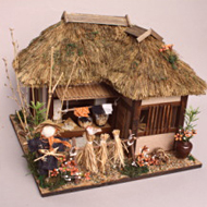 ドールハウスキット】街角シリーズ 遠野の曲がり家【和風】 