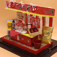 【ドールハウスキット】縁日屋台キット　りんご飴【和風】