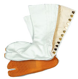 鹿-8995 祭りジョグ足袋・鹿印/白