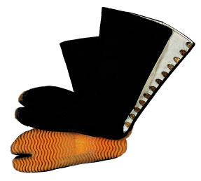 鹿-8996 祭りジョグ足袋・鹿印/黒