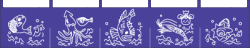 004021010 のれん/魚と波柄