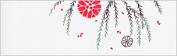 い-177 長尺手拭・い印/柳に花柳